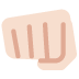 oncoming fist: light skin tone on Twitter/X