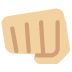 oncoming fist: medium-light skin tone on Twitter/X