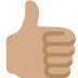 thumbs up: medium skin tone on Twitter/X