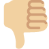 thumbs down: medium-light skin tone on Twitter/X
