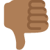 thumbs down: medium-dark skin tone on Twitter/X