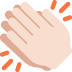 clapping hands: light skin tone on Twitter/X