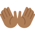 open hands: medium-dark skin tone on Twitter/X