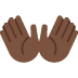 open hands: dark skin tone on Twitter/X