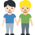 men holding hands: light skin tone, medium-light skin tone on Twitter/X