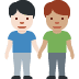 men holding hands: light skin tone, medium skin tone on Twitter/X