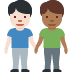 men holding hands: light skin tone, medium-dark skin tone on Twitter/X