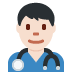 man health worker: light skin tone on Twitter/X