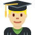 man student: medium-light skin tone on Twitter/X