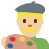 man artist: medium-light skin tone on Twitter/X