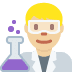man scientist: medium-light skin tone on Twitter/X