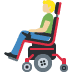 man in motorized wheelchair: medium-light skin tone on Twitter/X