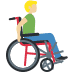 man in manual wheelchair facing right: medium-light skin tone on Twitter/X