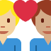 couple with heart: man, man, medium-light skin tone, medium skin tone on Twitter/X