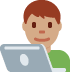 man technologist: medium skin tone on Twitter/X