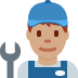 man mechanic: medium skin tone on Twitter/X