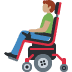 man in motorized wheelchair: medium skin tone on Twitter/X