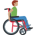 man in manual wheelchair facing right: medium skin tone on Twitter/X