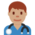 man health worker: medium skin tone on Twitter/X