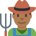 man farmer: medium-dark skin tone on Twitter/X