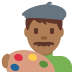 man artist: medium-dark skin tone on Twitter/X