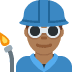 man factory worker: medium-dark skin tone on Twitter/X