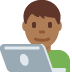 man technologist: medium-dark skin tone on Twitter/X