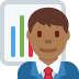 man office worker: medium-dark skin tone on Twitter/X