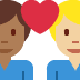couple with heart: man, man, medium-dark skin tone, medium-light skin tone on Twitter/X
