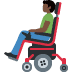 man in motorized wheelchair: dark skin tone on Twitter/X