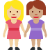 women holding hands: medium-light skin tone, medium skin tone on Twitter/X