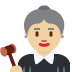 woman judge: medium-light skin tone on Twitter/X