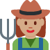 woman farmer: medium skin tone on Twitter/X