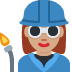 woman factory worker: medium skin tone on Twitter/X