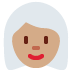 woman: medium skin tone, white hair on Twitter/X