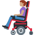 woman in motorized wheelchair: medium skin tone on Twitter/X
