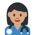 woman health worker: medium skin tone on Twitter/X