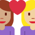 couple with heart: woman, woman, medium skin tone, medium-light skin tone on Twitter/X
