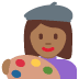woman artist: medium-dark skin tone on Twitter/X
