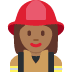 woman firefighter: medium-dark skin tone on Twitter/X