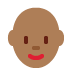 woman: medium-dark skin tone, bald on Twitter/X