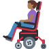 woman in motorized wheelchair: medium-dark skin tone on Twitter/X