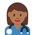 woman health worker: medium-dark skin tone on Twitter/X