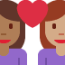couple with heart: woman, woman, medium-dark skin tone, medium skin tone on Twitter/X
