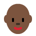 woman: dark skin tone, bald on Twitter/X