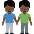 men holding hands: dark skin tone on Twitter/X