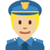 police officer: medium-light skin tone on Twitter/X