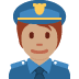 police officer: medium skin tone on Twitter/X