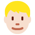 man: light skin tone, blond hair on Twitter/X