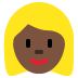 woman: dark skin tone, blond hair on Twitter/X